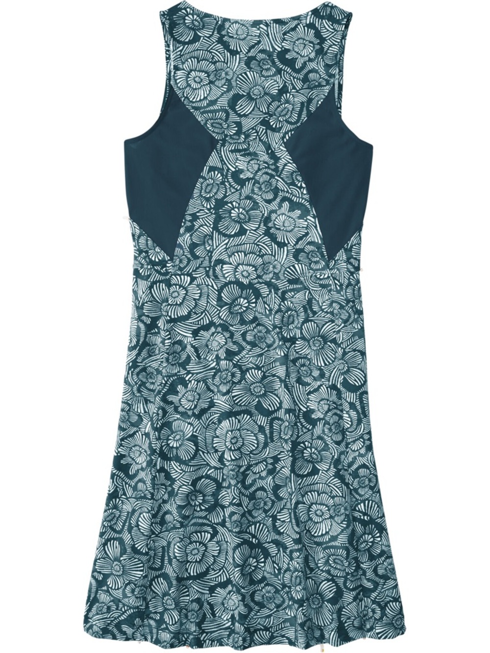 Title Nine Women's Freelance Shibori Sleeveless Dress Blue Floral Size S